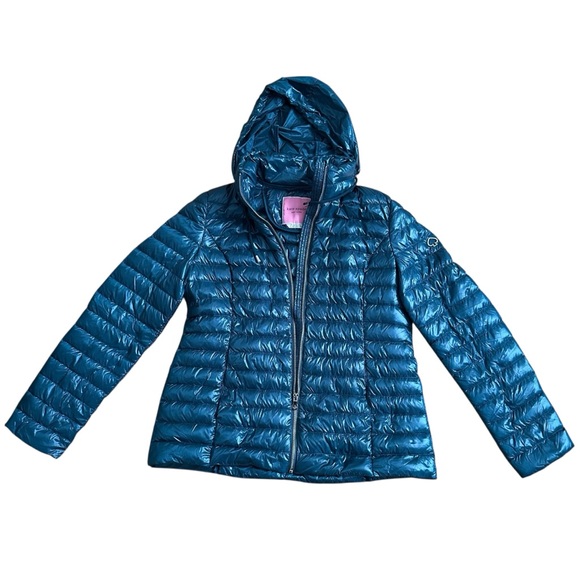 Kate Spade Packable Down Jacket Teal Size M - Picture 1 of 10
